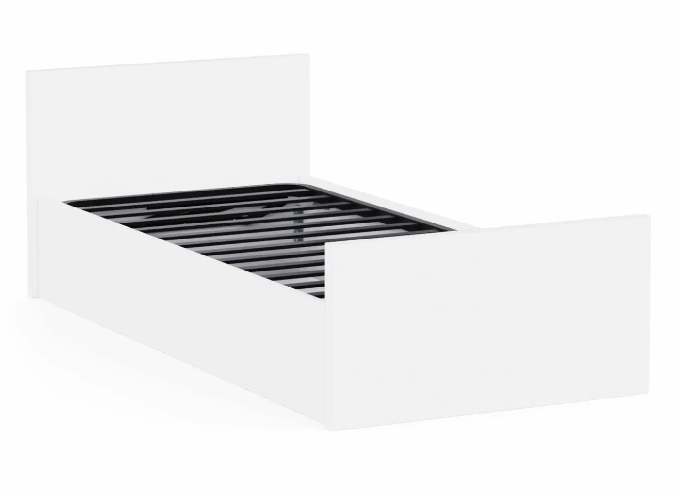 Bed Clyde 90x200cm - decor - wit met opbergruimte