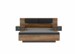 Bed Dolce 180x200cm - decor - mud oak & black oak