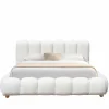 Bed Isola 160x200cm met opbergruimte - bouclé - wit