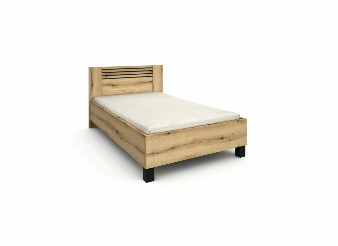 Bed Kato 120x200cm - melamine - etna eik