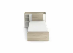 Bed Life 90x190/200cm - decor - kronberg eik & wit met opbergruimte