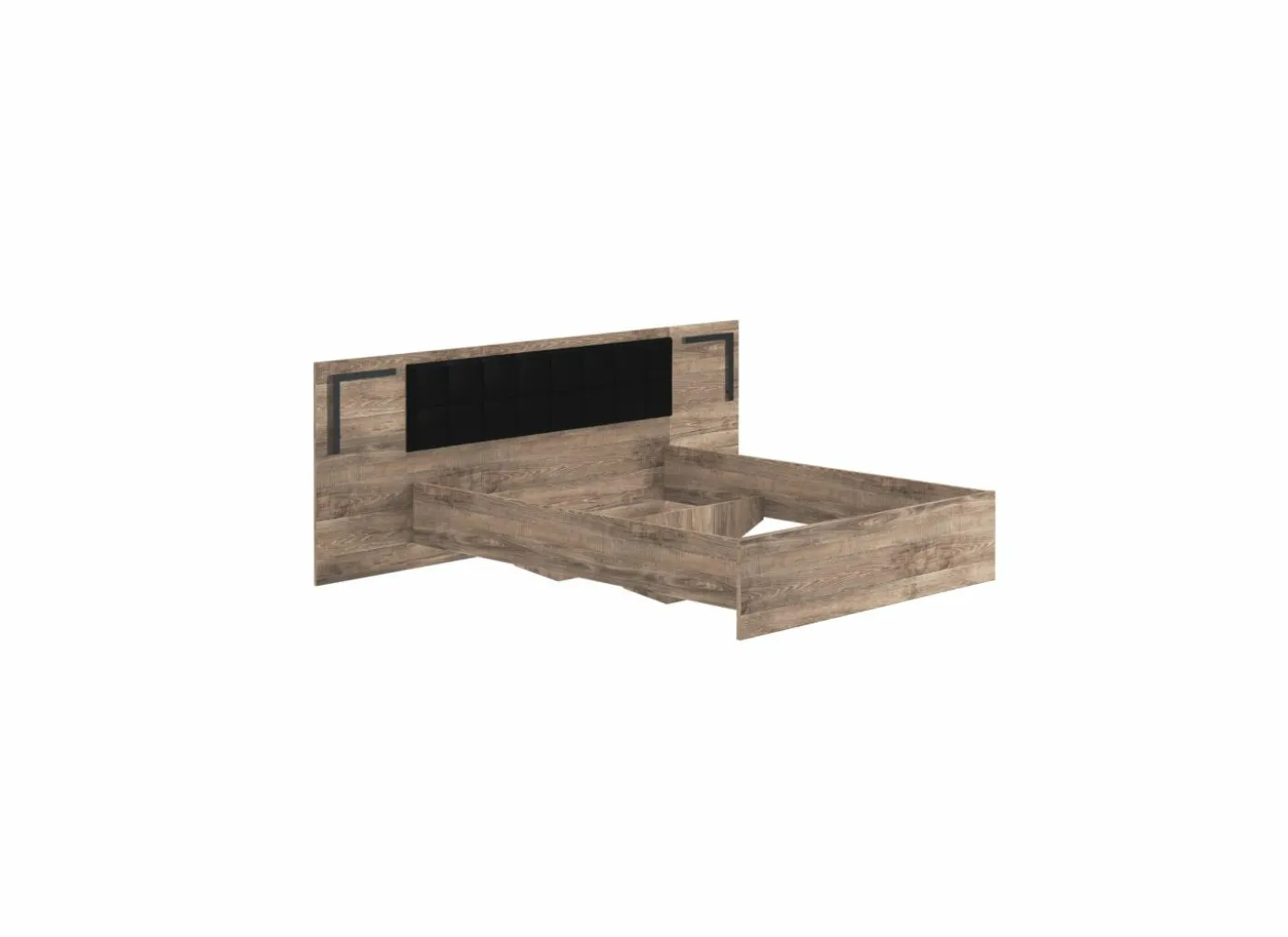 Bed Veronique 160x200cm - decor & glas - zwart