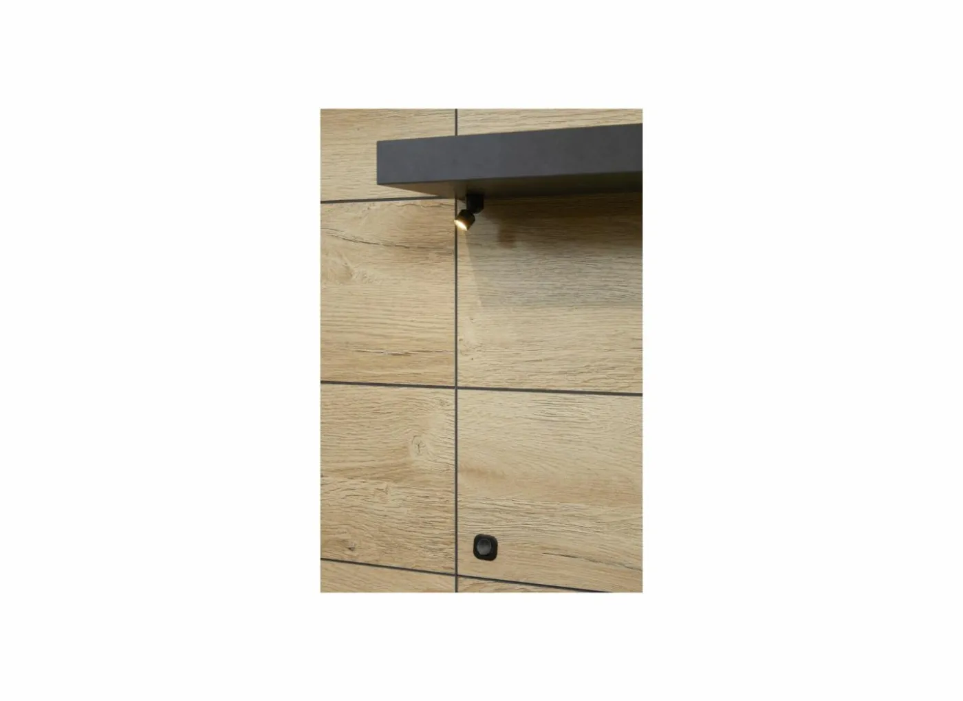 Bed 160x200cm - decor - Franse eik & nox met zijwanden