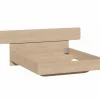 Bed 180x200cm - melamine - brushed sand oak nature