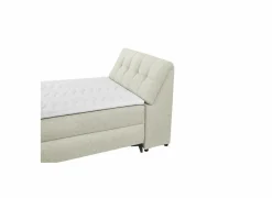 Bedbox Atlantis 120x200cm - stof - ivoor met opbergruimte
