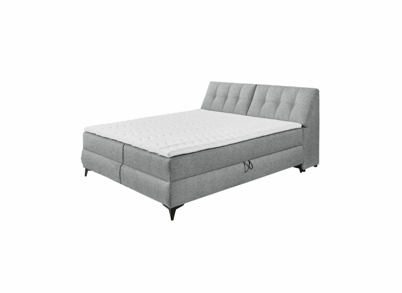 Bedbox Atlantis 180x200cm - stof - grijs met opbergruimte