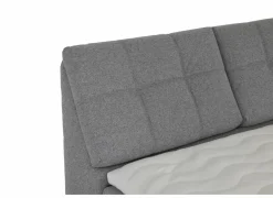 Bedbox Atlantis 180x200cm - stof - grijs met opbergruimte
