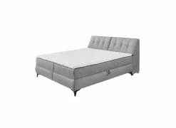Bedbox Atlantis 160x200cm - stof - grijs met opbergruimte