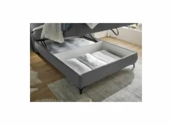 Bedbox Atlantis 140x200cm - stof - antraciet met opbergruimte
