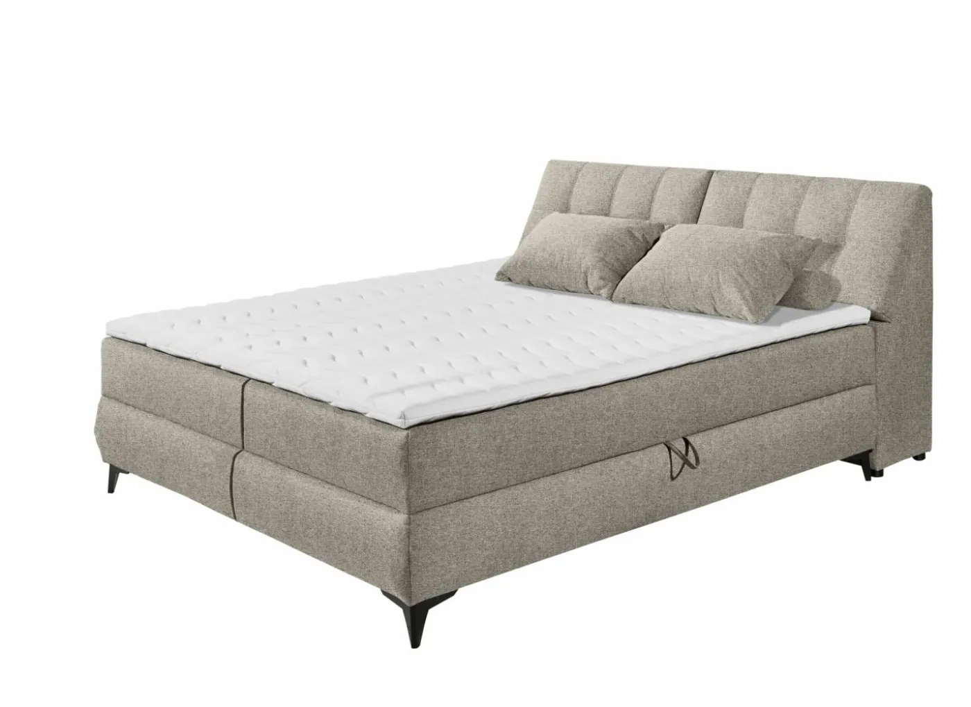 Bedbox Atlantis 180x200cm - stof - zand met opbergruimte