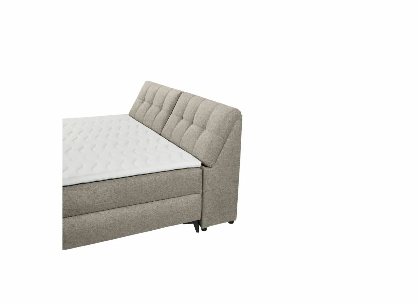 Bedbox Atlantis 180x200cm - stof - zand met opbergruimte