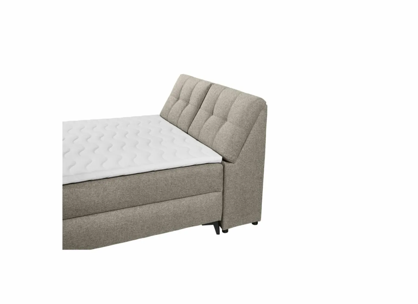 Bedbox Atlantis 140x200cm - stof - zand met opbergruimte