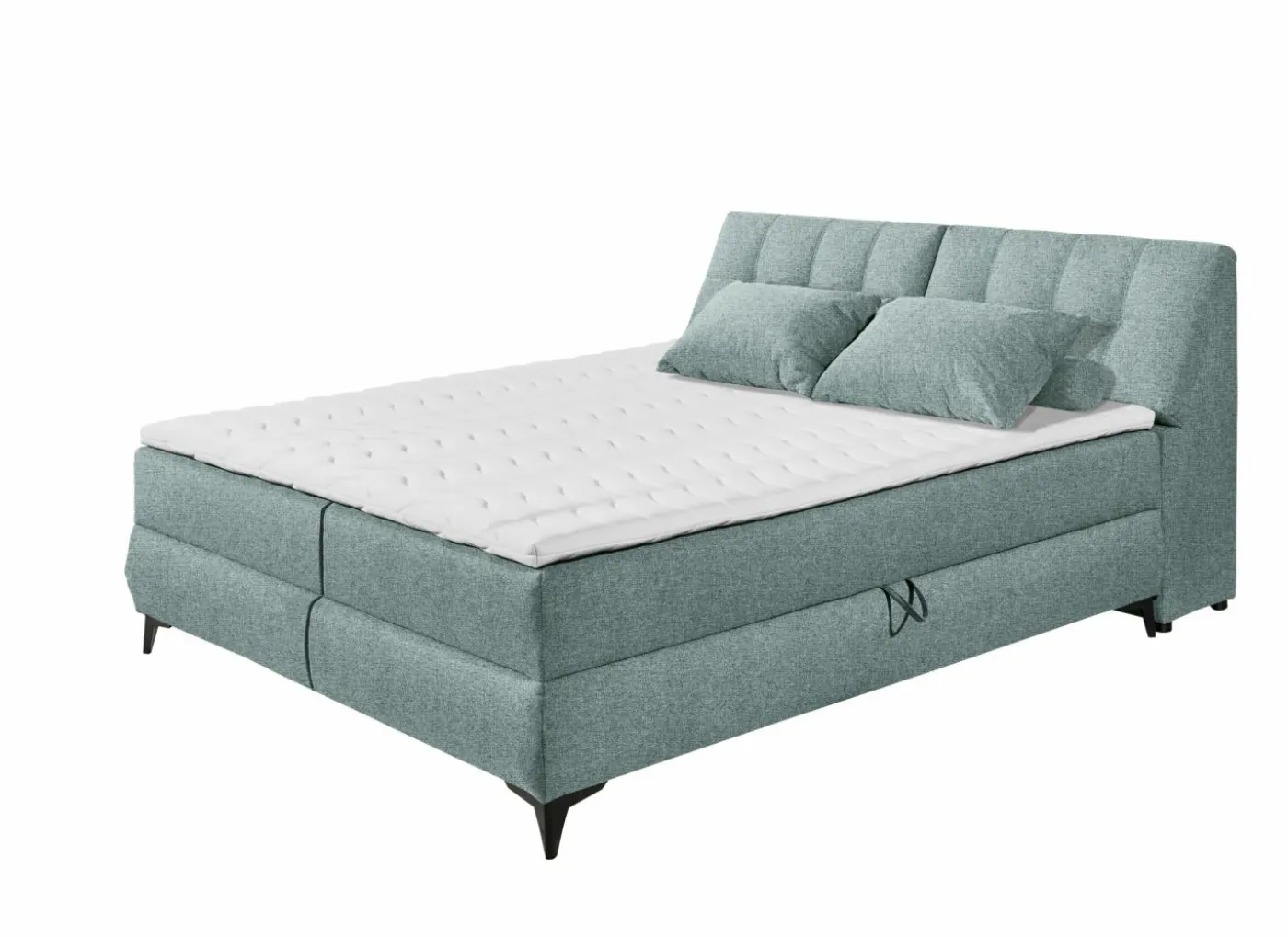 Bedbox Atlantis 180x200cm - stof - munt met opbergruimte