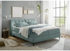 Bedbox Atlantis 180x200cm - stof - munt met opbergruimte