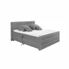 Bedbox Gabun 180x200cm - stof - donkergrijs elektrisch