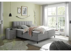 Bedbox Miralindo 160x200cm - stof - nordic ash elektrisch