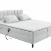 Bedbox Miralindo 160x200cm - stof - silver elektrisch