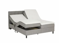 Bedbox Miralindo 180x200cm - stof - nordic ash elektrisch