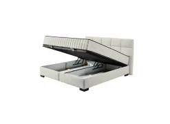 Bedbox Nagol A 160x200cm - stof - beige met opbergruimte
