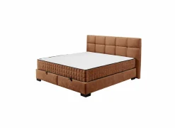 Bedbox Nagol A 180x200cm - stof - cognac met opbergruimte