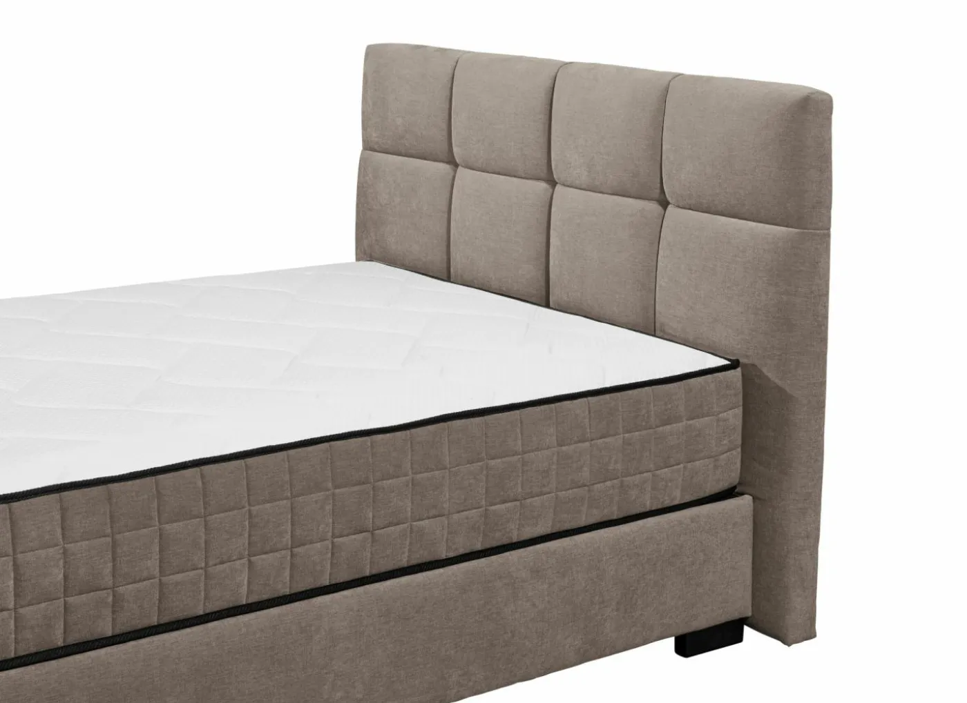 Bedbox Nagol A 140x200cm - stof - stone met opbergruimte