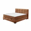 Bedbox Nagol A 160x200cm - stof - cognac met opbergruimte