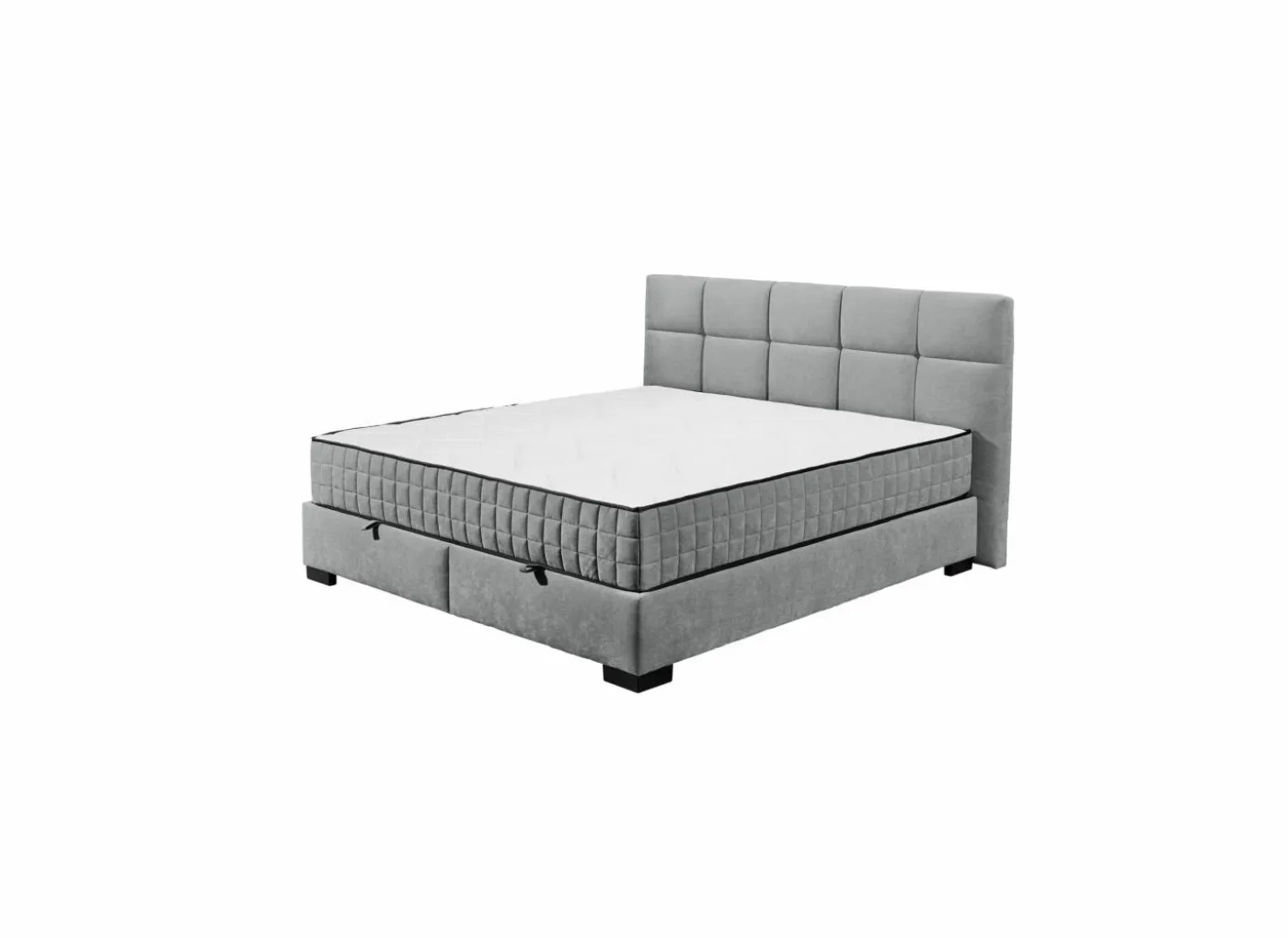 Bedbox Nagol A 180x200cm - stof - antraciet met opbergruimte