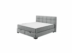 Bedbox Nagol A 160x200cm - stof - antraciet met opbergruimte