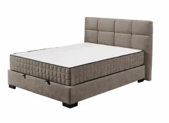 Bedbox Nagol A 120x200cm - stof - stone met opbergruimte