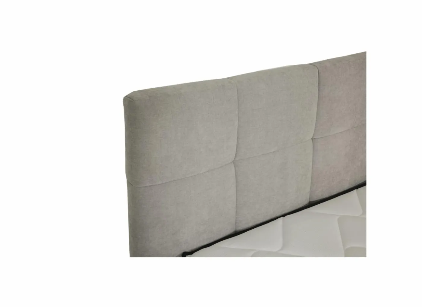 Bedbox Nagol A 180x200cm - stof - zilver met opbergruimte