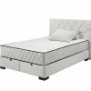 Bedbox Nagol B 140x200cm - stof - sand met opbergruimte
