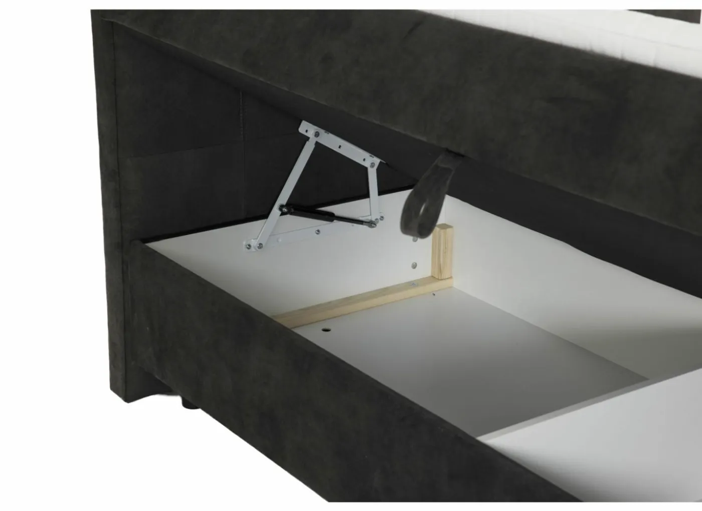 Bedbox Valetta 160x200cm - stof - espresso met opbergruimte