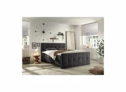 Bedbox Valetta 160x200cm - stof - espresso met opbergruimte