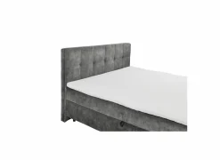 Bedbox Valetta 160x200cm - stof - antraciet met opbergruimte