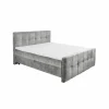 Bedbox Valetta 160x200cm - stof - grijs met opbergruimte