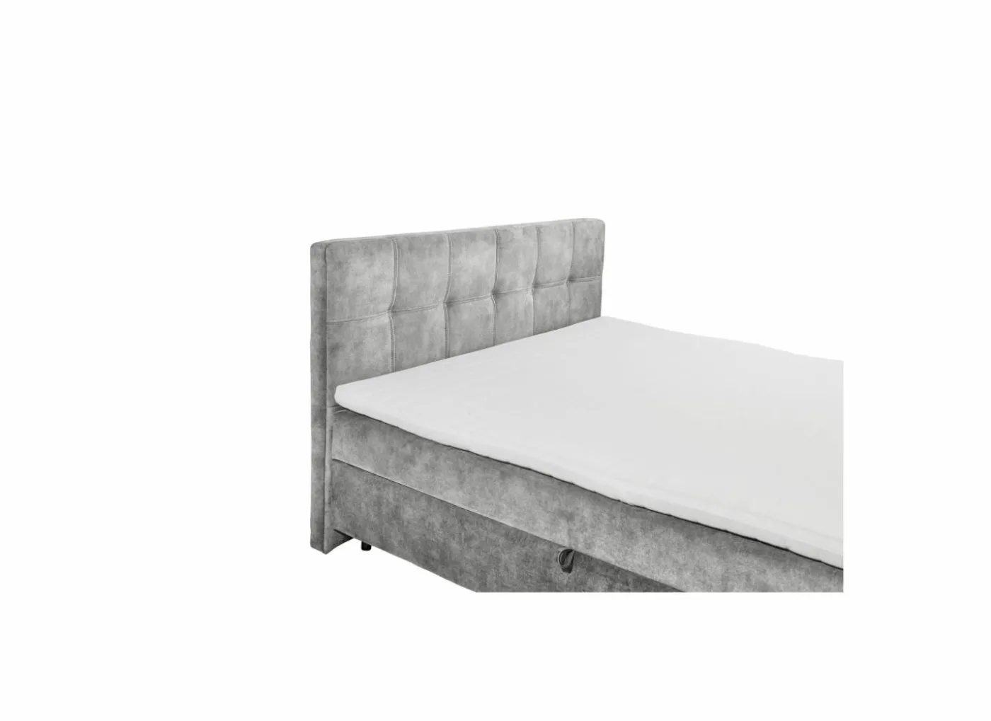 Bedbox Valetta 160x200cm - stof - grijs met opbergruimte