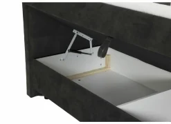 Bedbox Valetta 180x200cm - stof - espresso met opbergruimte