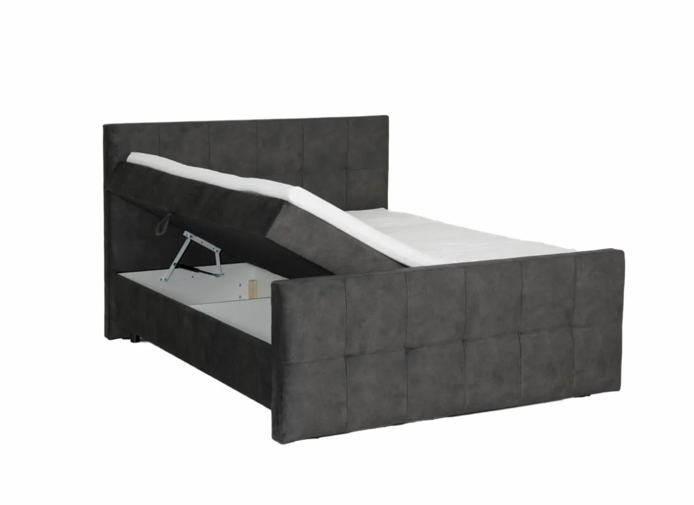 Bedbox Valetta 180x200cm - stof - espresso met opbergruimte