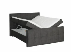 Bedbox Valetta 180x200cm - stof - espresso met opbergruimte