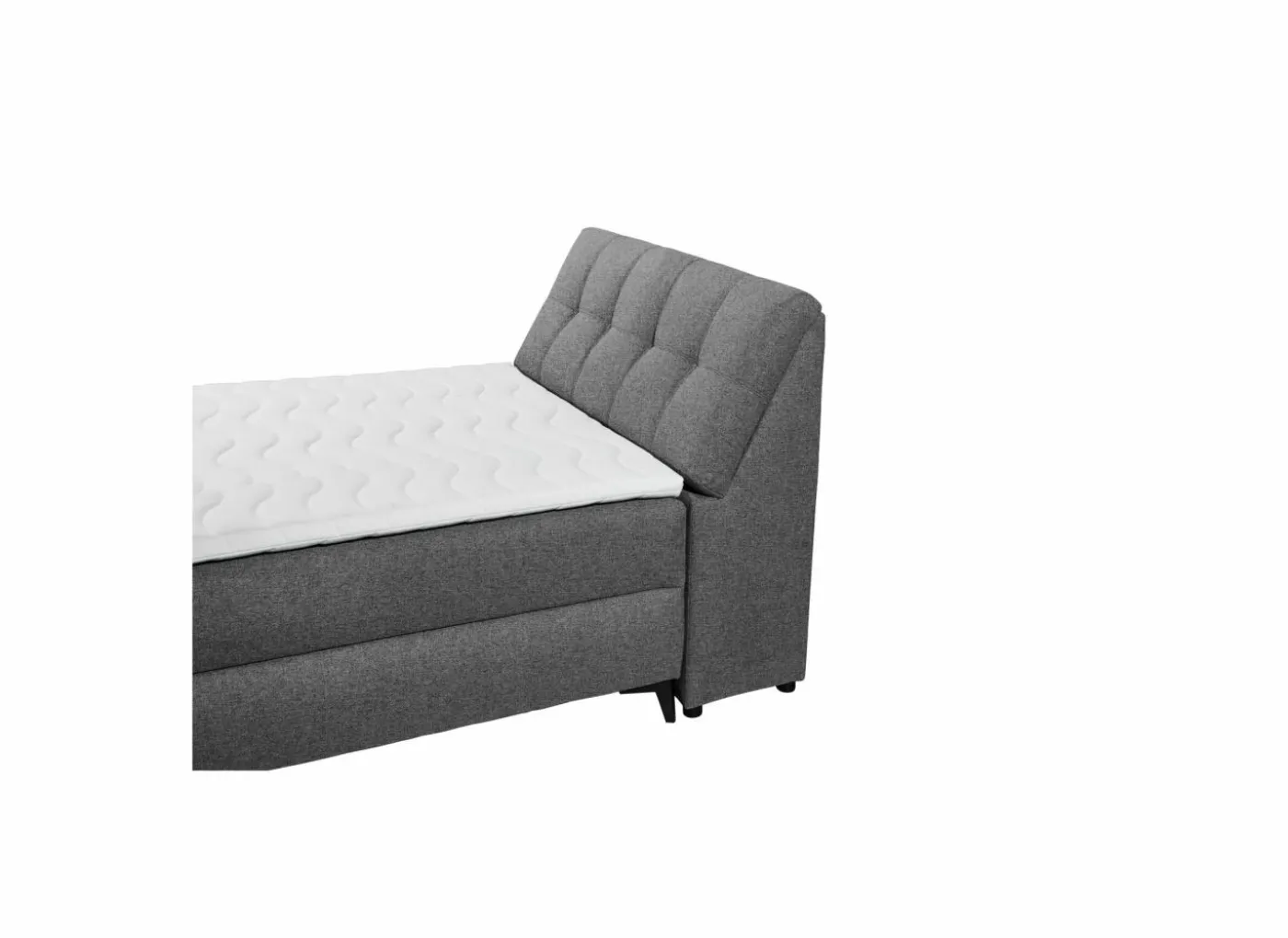 Bedbox 120x200cm - stof - antraciet met opbergruimte