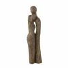 Beeld Knuffel Koppel H48,5cm - polyresin - bruin & goud