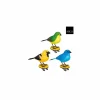 Beeldje Vogel H10,5cm - kunststof - multicolor