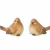 Beeldje Vogel H10cm - porselein - bruin