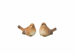 Beeldje Vogel H7,5cm - porselein - bruin