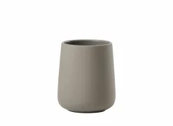 Beker Ø8x10cm - keramiek - taupe