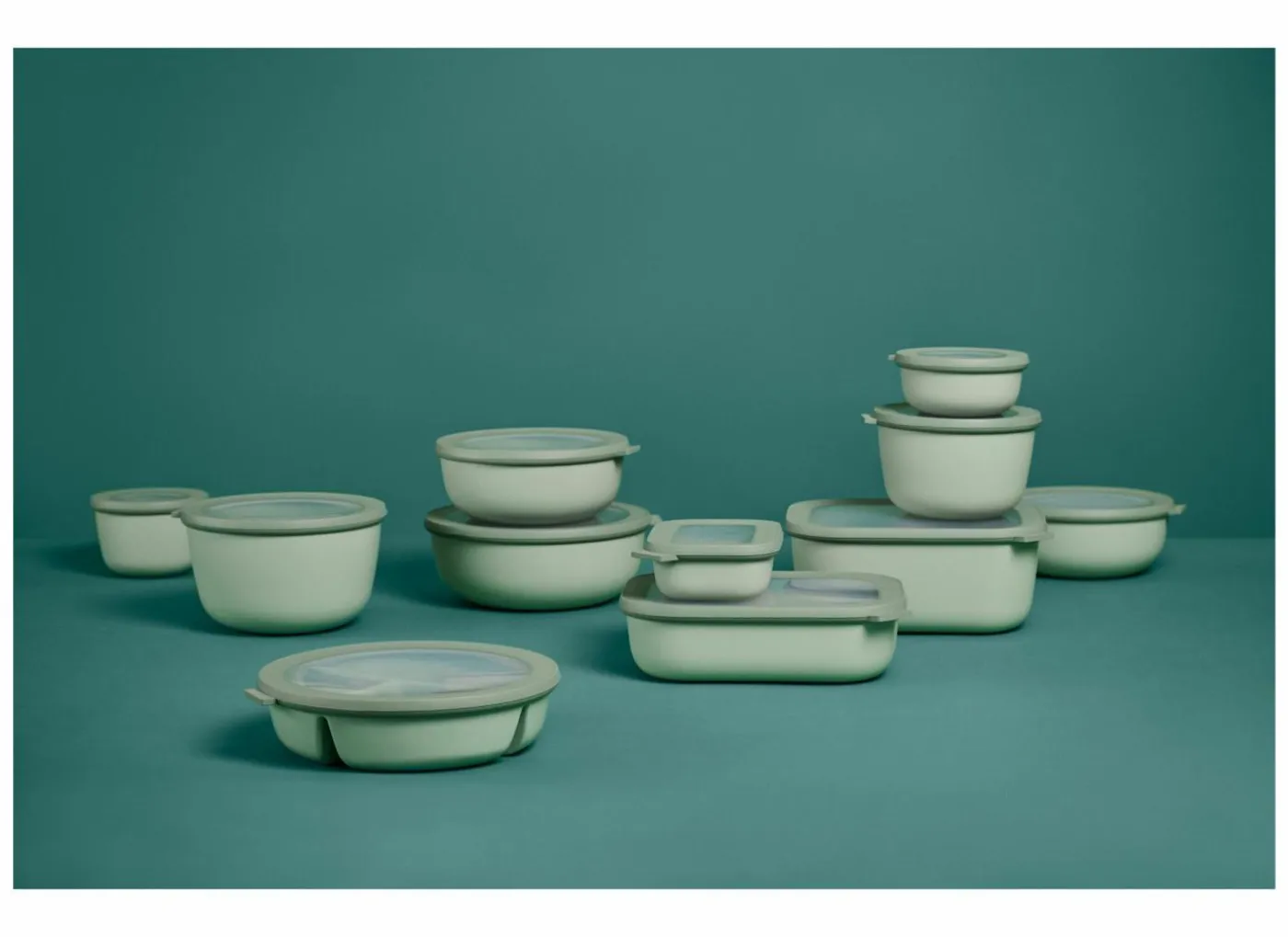 Bewaardoos Bento bowl Cirqula 250+250+500ml Mepal