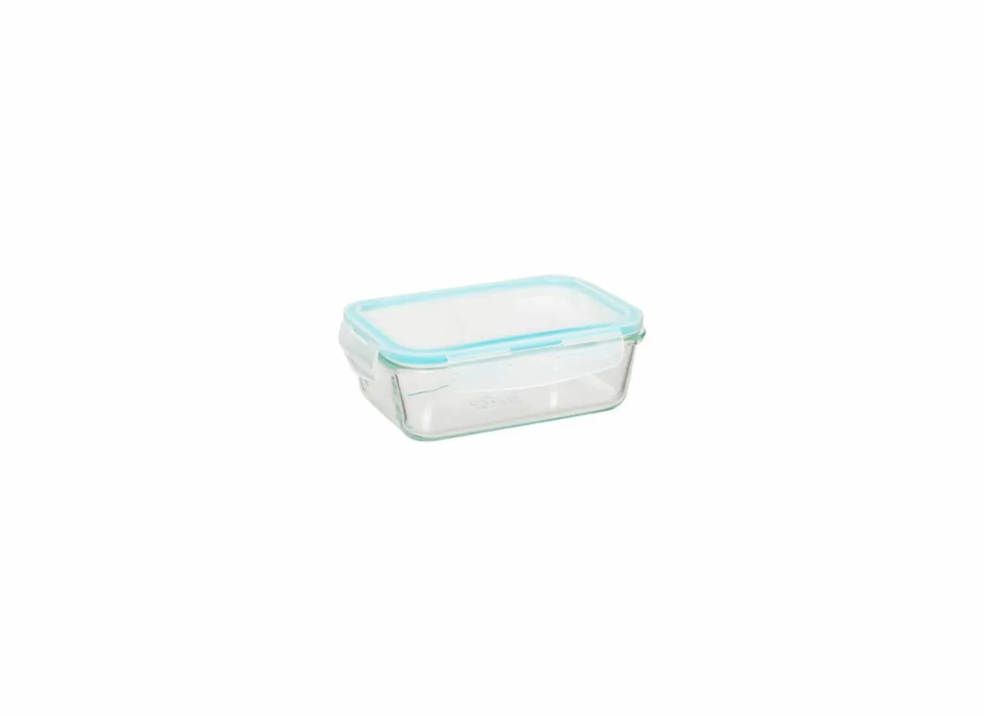 Bewaardoos ClipEat - glas - blauw set van 3