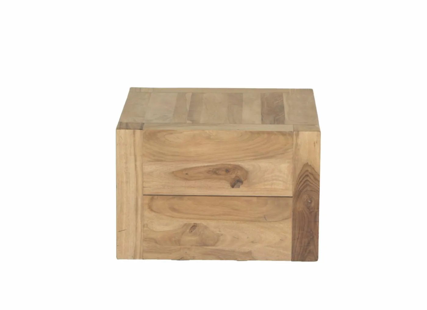 Bijzettafel Carbone 60x60cm - sheesham massief & decor - naturel