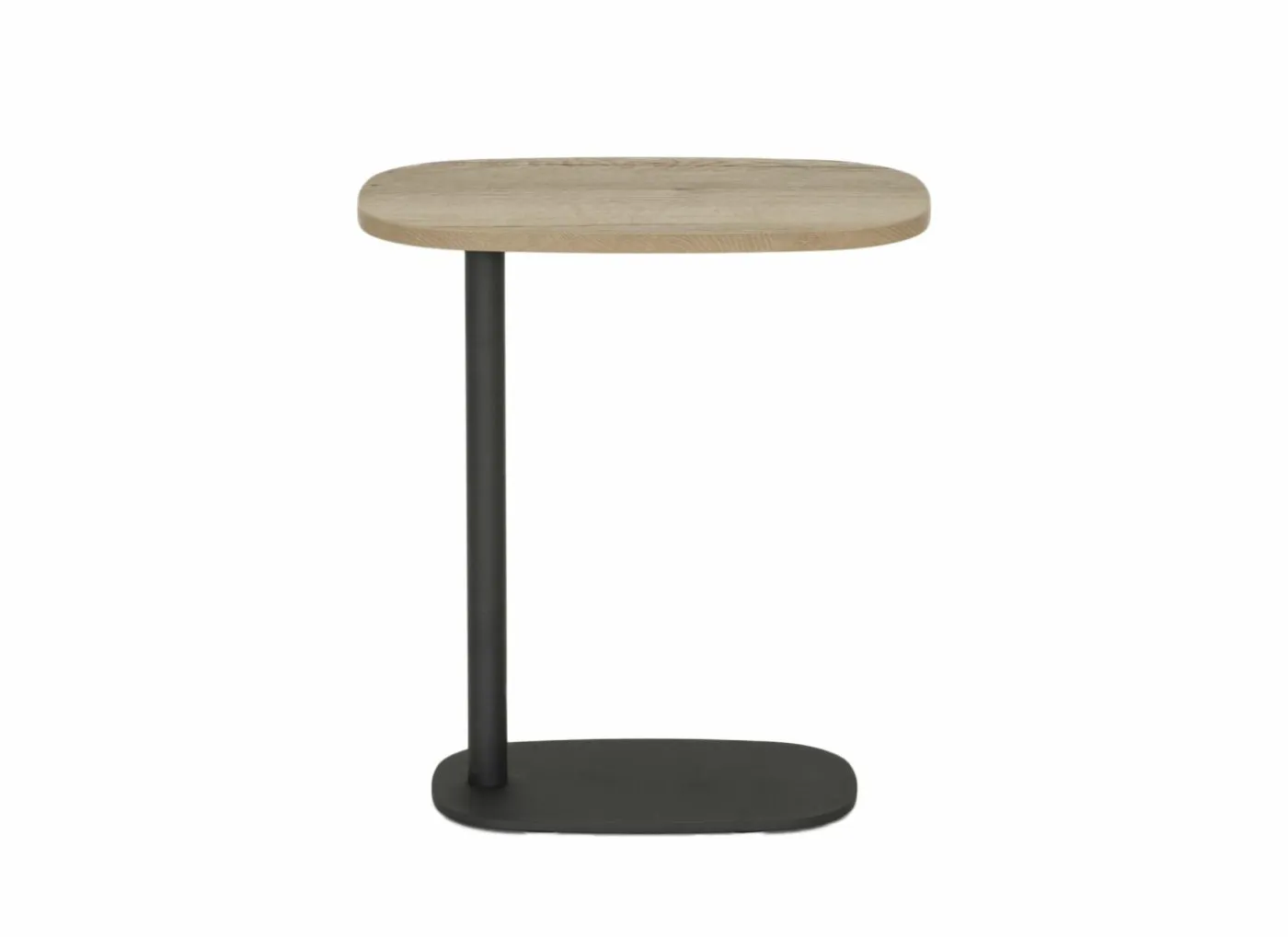 Bijzettafel Cup 50x33cm - melamine - antraciet & naturel