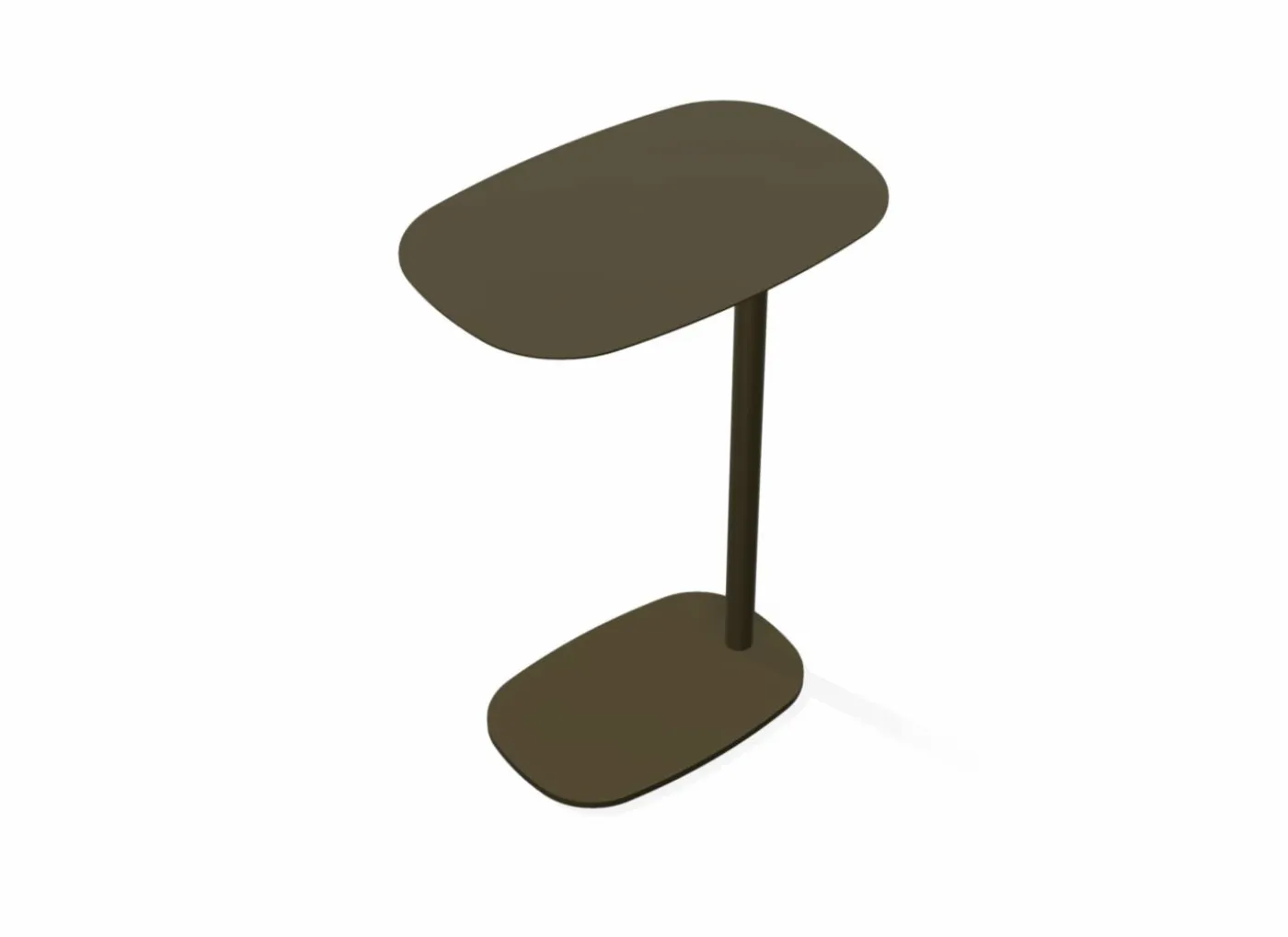 Bijzettafel Cup 50x33cm - staal - donker brons